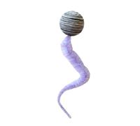Caterpillar Cat Toy, Silent EVA Planet Balls with Plush Wiggly Tail, Bite Resistant Elastic Kitten Toy, Interactive Self Play Pet Toy for Indoor Cats
