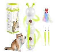 Caterpillar Cat Toy Whirlie Smart Motion Cat Toy with Worm Design Interactive Self-moving Toy for Indoor Cats Wall & Window Mounted Cat Toys with Suction Cup