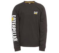 Caterpillar CAT Trademark Banner Black Cotton Long-sleeve T-shirt 1510034