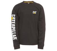 Caterpillar CAT Trademark Banner black cotton long-sleeve T-Shirt 1510034