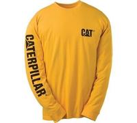 Caterpillar CAT Trademark Banner yellow cotton long-sleeve T-Shirt 1510034
