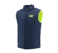 Caterpillar CAT Workwear Mens Insulated Quilted Bodywarmer Gilet Vest, Detroit Blue, M