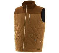 Caterpillar CAT Workwear Mens Waxed Cotton Warm Lined Gilet Body Warmer Bronze