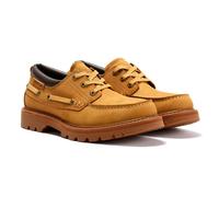 Caterpillar Colorado Boat Lo Leather Mens Honey Buckskin Lace-Up Shoes - Yellow - Size UK 6