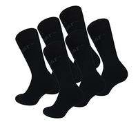 Caterpillar Comfort Socks 6 Pairs Comfortable Halfcushioned Socks, Cotton (Black, 6-9)