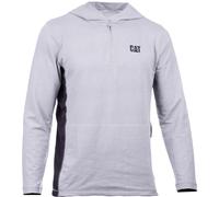 Caterpillar Coolmax Quarter Zip Hoodie Size Med Grey 35174-65694-04