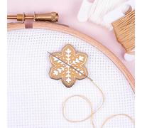 Caterpillar Cross Stitch Needle Minder - Gingerbread Cookie for Cross Stitch, Sewing, Embroidery and Needlework Accessories, Enamel and Magnetic, Ideal Christmas Gift