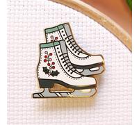 Caterpillar Cross Stitch Needle Minder - Ice Skates for Cross Stitch, Sewing, Embroidery and Needlework Accessories, Enamel and Magnetic
