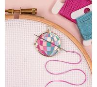 Caterpillar Cross Stitch Needle Minder - Mirror Ball for Cross Stitch, Sewing, Embroidery and Needlework Accessories, Enamel and Magnetic