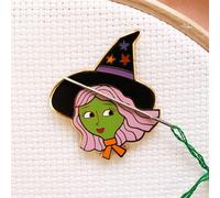 Caterpillar Cross Stitch Needle Minder - Witch for Cross Stitch, Sewing, Embroidery and Needlework Accessories, Enamel and Magnetic