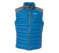 Caterpillar Defender Insulated Vest Blue - Quilted body for warmth and maximum performance, Reflective logo print on left chest back collar