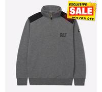 Caterpillar Essential 1/4 Zip Sweatshirt - Dark Heather Grey - Small