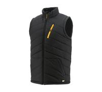 Caterpillar Essentials Body Warmer Black Front zip closure with logo pull, Con