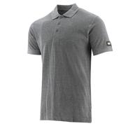Caterpillar Essentials Polo Shirt Dark Heather Grey 3 Button front placket, Si