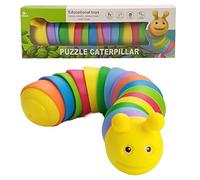 Caterpillar Fidget Toys | 1/3 Twisting Slug Sensory Toys | 3D Funny Colorful Caterpillar Educational Toys | Articulated Fidgets Slug Toy Travel Toys Favors for Kids & Adults