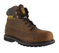 Caterpillar Holton Mens Brown SB Safety Steel Toe Cap Lace Up Work Boots