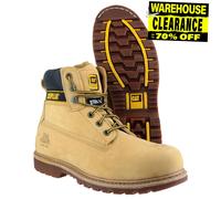 Caterpillar Mens Holton Safety Boots Honey Size 6