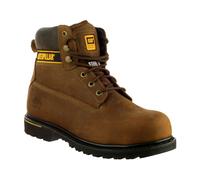 Caterpillar Work Boots Holton S3 Lace-Up Wide Fit HRO SRC Brown UK 6 / EU 40 / US 7