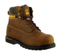 Caterpillar Holton Safety Work Boots - S3 HRO SRC, Brown, Wide Fit, UK 11