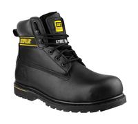 Caterpillar Men's 'Holton' Leather Safety Boots in Black | Size: 14 Caterpillar Black 14