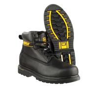 CAT Workwear Safety Boots Holton S3 – Men's Lace-Up Wide Fit, Premium Leather – UK 6 / EU40 / US7