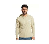 Caterpillar Hooded Long Sleeve Cotton Men's Beige t-Shirt L