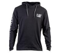Caterpillar Hooded Long Sleeve Tee Med Black