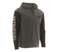 Caterpillar - Hooded Long Sleeve Tee - Grey - Tee Shirt - Xl
