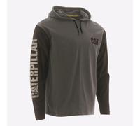 Caterpillar Hooded Long Sleeve Tee Size Sml Dark Grey 32225-55210-03