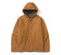 Caterpillar Hooded Sherpa Jacket Warm Workwear Fleece Lined Black Tan Small-XXL