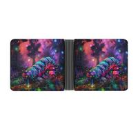 Caterpillar Leather Wallets for Men Slim Bifold Wallet Credit Card Holder Front Pocket Wallets