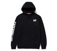 Caterpillar Mallard Logo Trademark Banner Hooded Sweatshirt Workwear Black