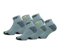 Caterpillar Men Work Sneaker Reinforced Toe Heel Pack 6 Pairs (Light Grey, 9-11)