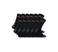 Caterpillar Men's 12 Pack Heavy Duty Work Socks for Steel Toe Boots in Black | Size: 3-5 Caterpillar Black 3-5