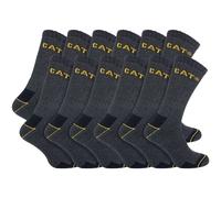 Caterpillar Mens 12 Pack Unisex Heavy Duty Work Socks for Steel Toe Boots - Grey - Size UK 12-14