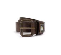 Caterpillar Men's Belt with Enamel Plaque, Brown, 34