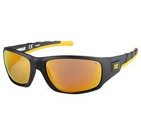 Caterpillar Men's Coffer Polarized Sunglasses Rectangular, Matte Black, 63 mm