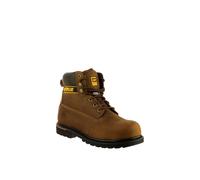 Caterpillar Men's 'Holton S3' Leather Safety Boots in Brown | Size: 14 Caterpillar Brown 14