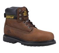 Caterpillar Men's Work Boots Holton SB Safety Steel Toe Lace-Up Brown Size 7