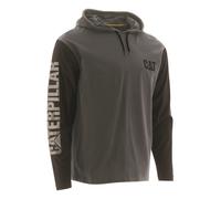 Caterpillar Mens Hooded Long-Sleeved T-Shirt3XL Dark Grey FS7885