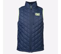 Caterpillar CAT Workwear Mens Insulated Quilted Bodywarmer Gilet Vest, Detroit Blue, M