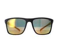 Caterpillar Men's Rectangle Matte Grey Orange Polarized CTS-8012 Caterpillar Grey One Size