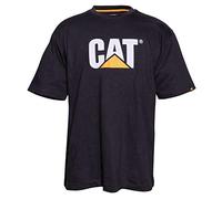 Caterpillar Black Trademark Logo Tee Work T-Shirt Print Cotton Comfort S-4XL