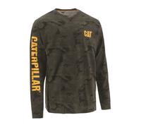 Caterpillar Men's Trademark Banner Long Sleeve Tee in Dark Green | Size: XL Caterpillar Dark Green XL