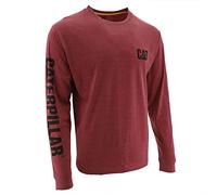 Caterpillar Trademark Banner Long Sleeve T-Shirt - Brick - Small