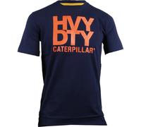 Caterpillar Mens Trademark Logo Heavy Duty T-Shirt (Eclipse Blue) - Size Small