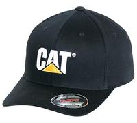 Caterpillar Men's Trademark Stretch-Fit Cap, Black, S-M