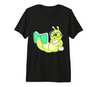Caterpillar Nerd Book Glasses Premium T-Shirt