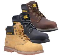 Caterpillar Men's Work Boots Powerplant - Steel Toe Safety - Brown 9