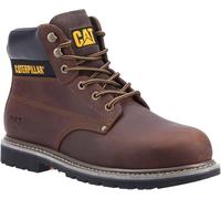 'Powerplant S3' Leather Safety Boots Caterpillar Brown 9